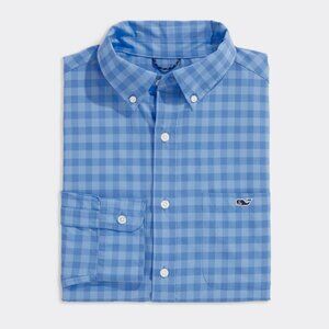 *** Vineyard Vines Men's EUC Plaid On-The-Go Button-Down MEDIUM Shirt ***